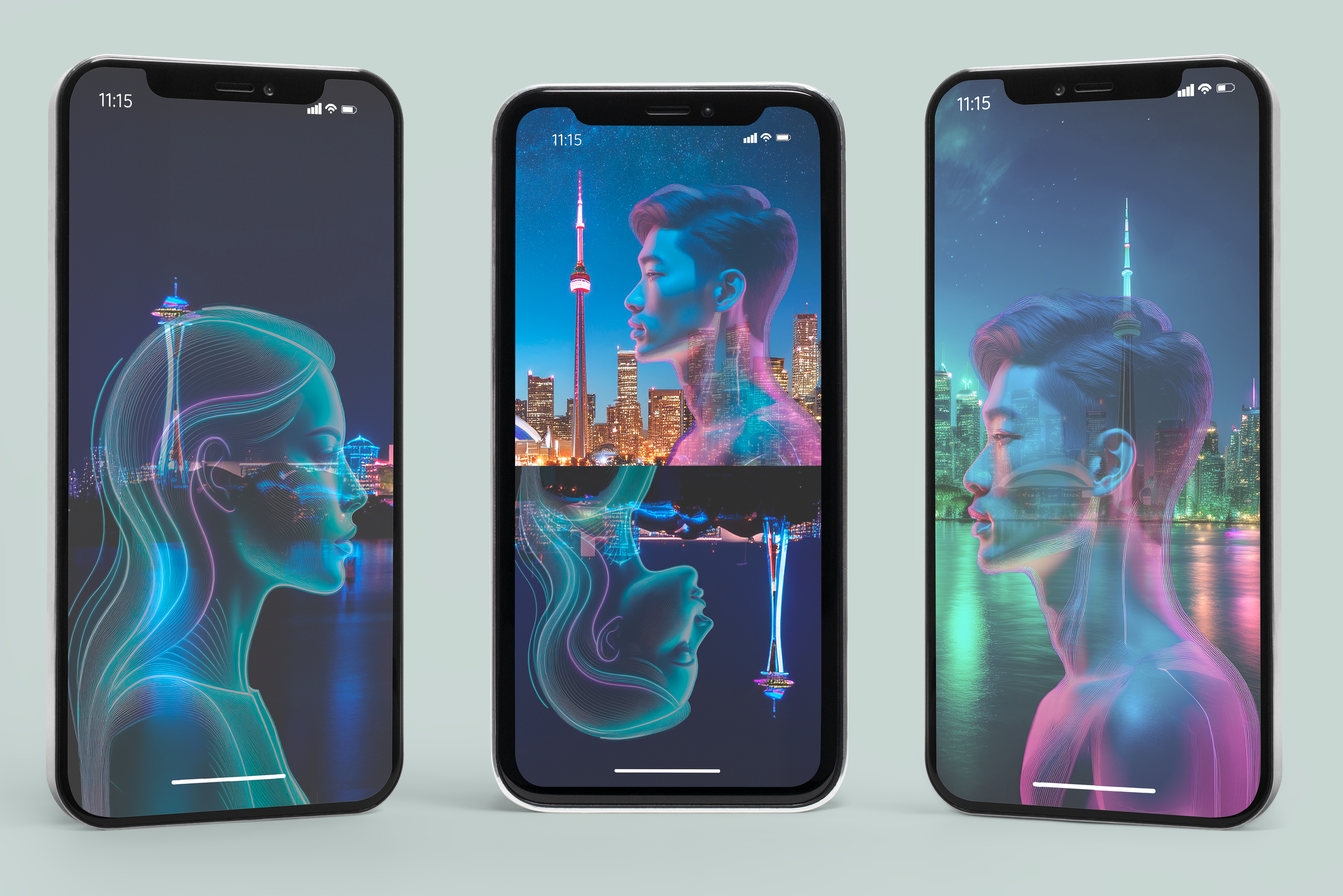 Seattle-Toronto Phone Screensaver Mockup